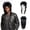 Black, variant on CREAMILY 20 inch Blonde Spiked Mullet Rocker Wig for Men & Women – Ready-to-Wear 80s Punk Costume Hair for Halloween, Cosplay, 80s Party & Concerts