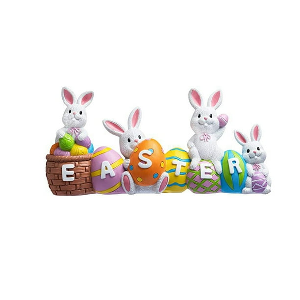 Colgante de huevo de conejo para fiesta de Pascua, decoración para el hogar con temática de Pascua