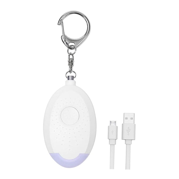 Personal para Mujeres Llavero de de Seguridad de 130DB LED para Y Ancianos - Blanco Sunnimix alarma personal con luz