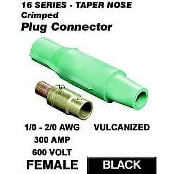 Female, Plug, Vulcanized, Crimped, 1/0-2/0 AWG, 16V27-E