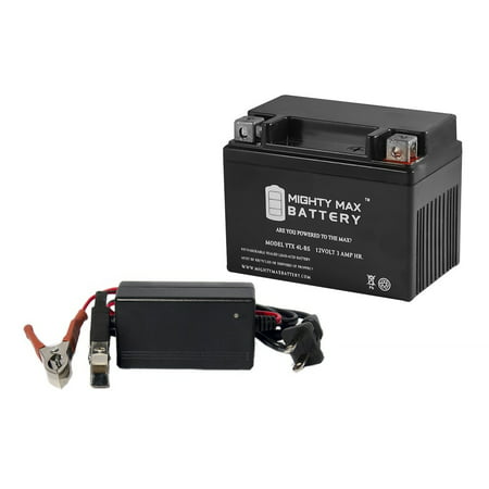 YTX4L-BS Battery for Motorcycle Scooter ATV + 12V 1Amp