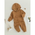 thumbnail image 3 of GXFC Baby Boys Fall Outfits Clothes 6M 1T 2T 3T Kids Boys Long Sleeve Hoodie and Elastic Waistband Sweatpants 2 Piece Casual Autumn Clothing for Toddler Children Boys, 3 of 9