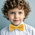 thumbnail image 2 of Xfvqtps Boys Bow Tie Solid Color Bowties Adjustable Neckties for Uniform School Party Yellow, 2 of 7