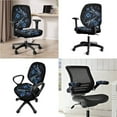 thumbnail image 2 of SCRAWLGOD Dragonfly Floral Leaf 4 Pieces Set Comfy Office Chair Slipcover with Armrest Covers Stretch Dustproof Desk Chair Cover Scratch Resistant Boss Chair Protector, 2 of 7