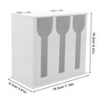 thumbnail image 2 of FONDOTIN 1Pcs Acrylic Utensil Holder for Kitchen with - and Drainage in White, 2 of 8