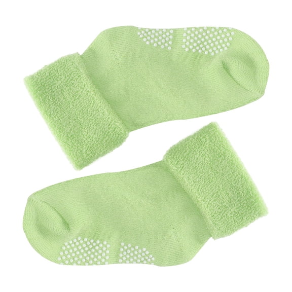 Minkissy 1 Pair Soft Green Premature Baby Socks with Loose for Newborns and Infants Comfort
