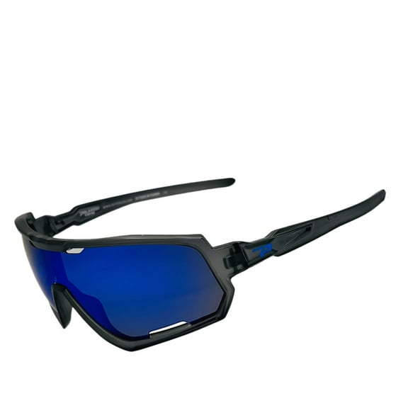 Peppers Sandbar Matte Frosted Smoke with Blue Diamond Mirror Polarized Lens Sunglasses