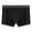 Black, variant on 12 Pack Boxer Briefs Mens Underwear Shorts Flat Corner Drawstring Solid Color Youth Breathable Trendy