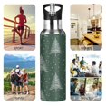 thumbnail image 7 of Yayeee 20oz Insulated Water Bottle Double Wall Stainless Steel with Flip Straw Lid, New Year Tree Pattern, 7 of 7