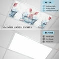 thumbnail image 3 of 2 Pack Pig Taking Fluorescent Light Covers for Ceiling Lights A Bath Magnetic Ceiling Light Covers Overhead Light Filters for Office Classroom Home, 3 of 9