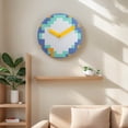 thumbnail image 5 of Pixel Mosaic Wall Clock Retro Pixel Time Clock Modern Wall Art Pixellated Analog Home Decor For Office Living Room, 5 of 7