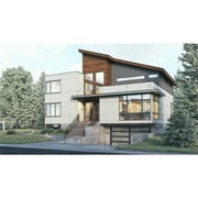 The House Designers: THD-7885 Builder-Ready Blueprints to Build a 3-Level Contemporary House Plan with Basement Foundation (5 Printed Sets)