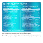 Multi Collagen Peptides Types I, II, III, V, X Capsules - Mulittea Multi Collagen Pills 710mg with Biotin Vitamin A B D - for Healthy Joints, Hair, Skin, Nails, 120 Capsules