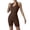 BMN39-Coffee, variant on One Piece Jumpsuits For Women Halter Sleeveless Backless Bodycon Shorts Jumpsuits Bodysuit Catsuit Ribbed Sports Romper Coffee S