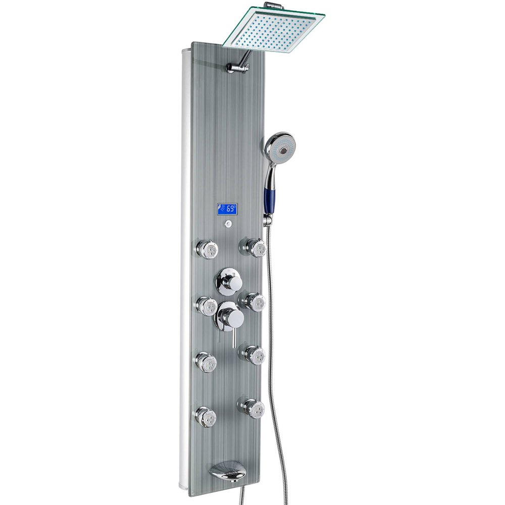 AKDY 52" Rainfall Shower Panel Tower System with Handheld Shower Head