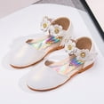 thumbnail image 6 of LUOGENLI Slippers Girls Slippers Size 1.5 Girls Baby Shoes Pearl Flower Sandals Dancing Shoes Pearl Bling Shoes Kids Shoes Girls Slippers Size 11/12 Slippers for Girls Size 2 White 30, 6 of 7