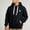 Black, variant on Men's Vintage Graphic Letter Hoodies Long Sleeve thermal Drawstring Hooded Sweatshirts Spring Fall Oversized Pullovers with Kangaroo Pocket Size 4XL Black