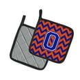 thumbnail image 2 of Carolines Treasures CJ1044-OPTHD Letter O Chevron Orange and Blue Pair of Pot Holders, 7.5HX7.5W, multicolor, 2 of 2
