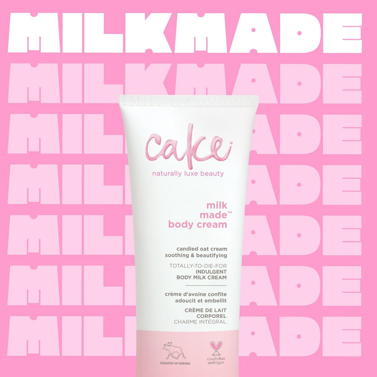 Cake Beauty Milk Made Crème De Lait Corporel 200 mL Crème de lait pour le corps légère