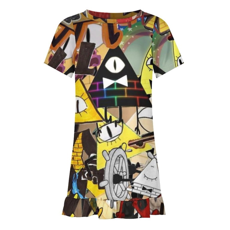 Gravity Falls Girls Short Sleeve Dress Soft Cute Designs Dresses Casual  T-Shirt Dress 160CM - Walmart.com