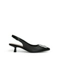 thumbnail image 2 of Women's Pointed Toe Slingback Kitten Heels With Rhinestone Buckle, 2 of 7