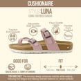 thumbnail image 5 of Cushionaire Luna Cork Footbed Sandals for Women – Comfortable Slip-On Women's Shoes with Genuine Suede Footbed & Arch Support | Slides for Women, 5 of 19