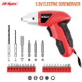 thumbnail image 2 of Destornillador eléctrico Hi-Spec, 3,6 V, 27 piezas con juego de brocas, rojo, 2 of 6