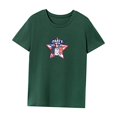 thumbnail image 3 of Camiseta para mujer, disfraz de verano, camisa con cuello redondo para vacaciones, senderismo, uso diario L, 3 of 7