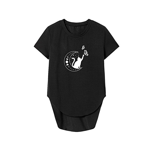 Camiseta para mujer verano Streetwear cuello redondo camiseta para viajes calle compras viaje S