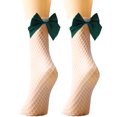 thumbnail image 5 of JeashCHAT Women Mesh Breathability Big Bow Net Socks Short Fishnet Thin Socks Stockings, 5 of 8