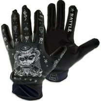 Battle Sports Speed Freak Cloaked Adult Football Receiver Gloves - Small - Black