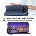 thumbnail image 4 of Case for Google Pixel 7 Pro, Magnetic Matte Premium PU Leather Stand Flip Cover with Card Slots and Wallet, Shockproof and Full Body Protection Compatible with Google Pixel 7 Pro - Blue, 4 of 10