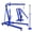 Blue, variant on 2 Ton Folding Hydraulic Engine Hoist with Leveler and Safety Stand, 4400 lbs Capacity Heavy Duty Shop Crane Cherry Picker, 8 Ton Ram,