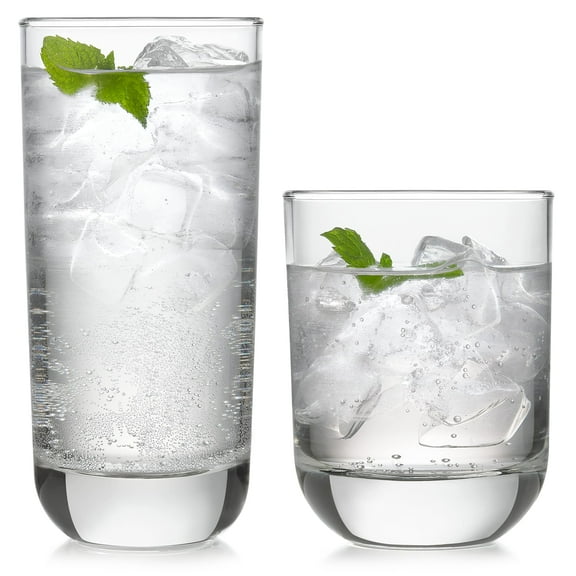 Libbey Polaris 16-Piece Tumbler and Rocks Glass Sets