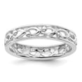 thumbnail image 3 of Auriga 925 Sterling Silver Carved Ring for Women Size- 7, 3 of 6