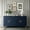 Navy Blue, variant on Navy Blue Storage Cabinet with Adjustable Shelves / For Dining & Entry / Durable MDF Construction