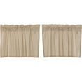 thumbnail image 3 of VHC Brands Sawyer Mill Ticking Striped Cotton Farmhouse Kitchen Curtains Rod Pocket Hanging Loops 24x36 Tier Pair, Charcoal, 3 of 7
