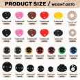 thumbnail image 4 of 1040 Piezas de Ojos y Narices de Seguridad, Ojos de Seguridad para Crochet, Ojos de Crochet de Muñecas de Colores con Arandelas para Animales de Peluche, 4 of 5