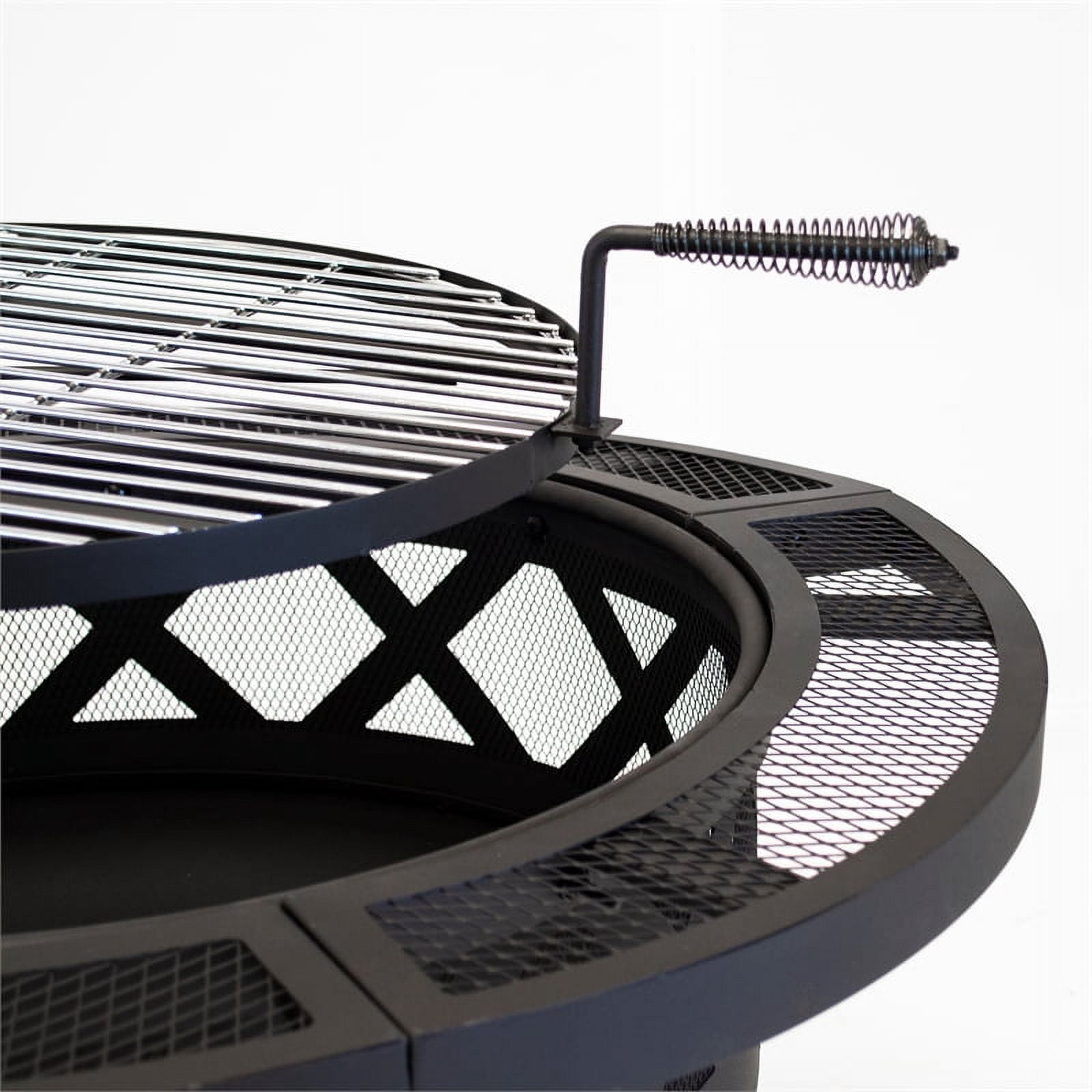 Outdoor Leisure Products 5511 32" Black Roundup Fire Pit with cooking shelf