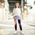 thumbnail image 2 of WERYOUNG Girls Boys Tights Pants Summer Galaxy Printed Stretch Elastic Waist Comfortable Space Themed Casual Leggings Baby Versatile Active Wear Pants,Dark Blue,18-24 Months, 2 of 4