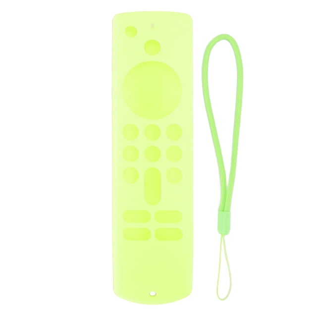 Funda de silicona para control remoto de Fire TV Stick, antideslizante, con cordón, color verde fluorescente (3.ª generación)