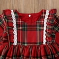 thumbnail image 4 of Biekopu Baby Girl Plaid Dress, Lace Edge Ruffles Tutu Party Casual Dress, 4 of 9