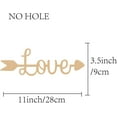 thumbnail image 2 of Laser Cut Wood Sign Wall Art Love Letter Sign Arrow Decorative Wall Sculpture Hanging Decor Unfinished for Housewarming Door Wall Room Decoration 28 x 9 x 0.6cm, 2 of 8