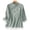 Green mandarin collar embroidered blouse women a1, variant on thefmos Women's Mandarin Collar Embroidered Blouse 3/4 Sleeve Solid Color Casual Top Trendy Spring Fall Outfit, Green 2XL