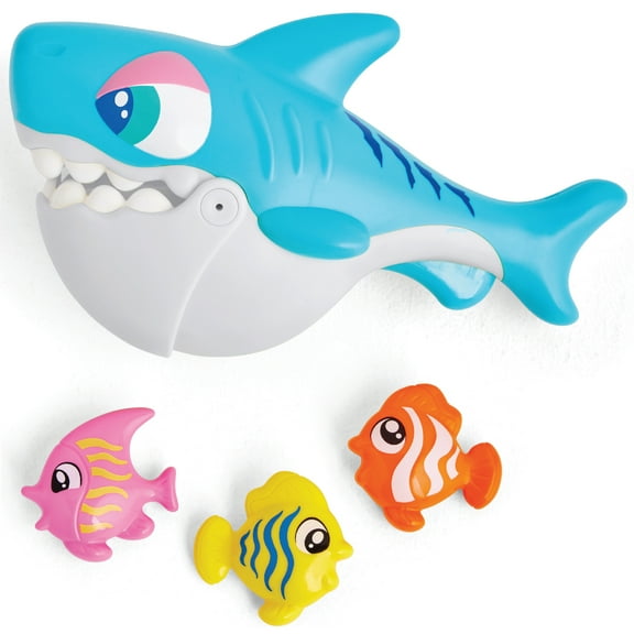 Kidoozie Splish ‘n Splash Chomping Shark, Bathtime Tub Toy for Toddlers Ages 2 