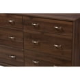 thumbnail image 6 of Baxton Studio Disa Mid-Century Modern Walnut Brown Finished 6-Drawer Dresser, 6 of 8
