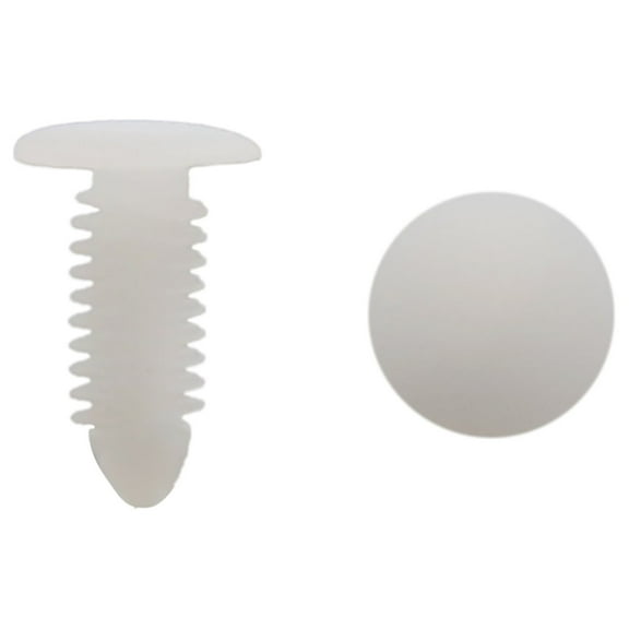 REGALWOVEN 30Pcs White Plastic Rivets Splash Guard Fastener Push Type Clips 7.5 x 6.5mm