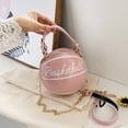 thumbnail image 2 of Bolsa de hombro redondo de mensajero con cadena para mujer (baloncesto rosa) Likrtyny Para Estrenar, 2 of 8