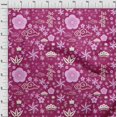 thumbnail image 4 of oneOone Cotton Flex Dark Magenta Fabric Asian Japanese Diy Clothing Quilting Fabric Print Fabric By Yard 40 Inch Wide, 4 of 5