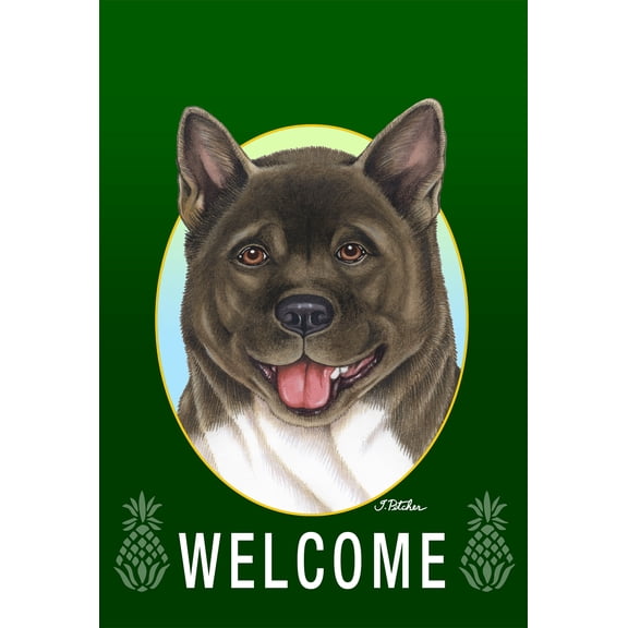 Akita - Best of Breed Welcome Pineapples House Flags
